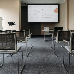 An image of a lecture room for a group of entrepreneurs